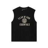 Fog Essentials tank spring/summer FOG letter pattern crew neck vest