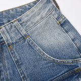 Men Jeans Loose Hole Patch