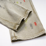 Men Jeans Splash-Ink Trendy Loose Embroidery Distressed