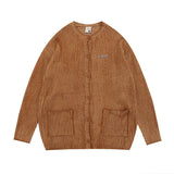 Women Jackets Vintage Distressed Knitted Cardigan Vibe Idle Style