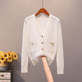 Women Knitted Cardigan Loose Thin Fashion Sweater