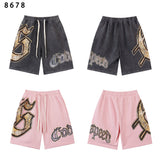 Godspeed Shorts Summer GOD Letter Print Pattern Casual Loose Shorts