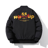 Men Vintage Jackets Autumn and Winter Padded Jacket Embroidered Baseball Suit Padded Suit Flight Suit