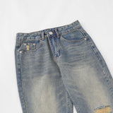 Men Jeans Hole Loose Leisure All-Matching