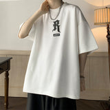 Men T Shirt Deerskin Velvet Summer Retro Loose All-Match Casual