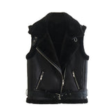 Women Cotton Coat Cool Handsome Motorcycle Clothing Vest