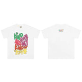 Gallery Dept T Shirts Crayon Hand-Painted Printed Short Sleeve Loose Men and Women