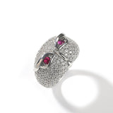 Rings Owl Ring Hip Hop Copper Set 5A Zircon Spectrum Animal