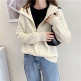 Women Knitted Cardigan Vintage Loose Sweater