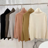 Women Pullover Sweater Thickened Sweater Loose Knitted Sweater