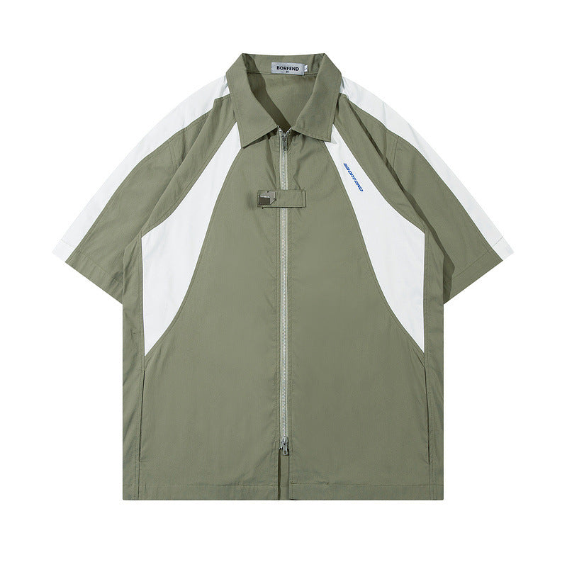 Short Sleeve Shirt Fashion Preppy Style Teenagers