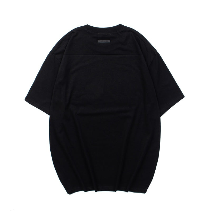 Fog Essentials T Shirts Spring Summer FOG Indian Eagle Print Crew Neck Short Sleeves