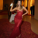 Women Dress Lace See-through Hot Girl Dress