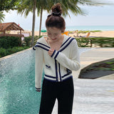 Women Knitted Cardigan Preppy Style Japanese Sweater