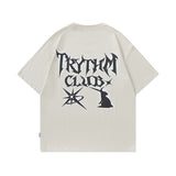 Men T-Shirt Retro Gradient Oversize