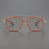 CHH Chrome Hearts Glasses Double Beam Big Face Titanium Frame Myopia Glasses Frame