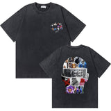 Washed Vintage Rapper Chris Brown 11:11 Tour Print T Shirt