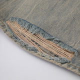 Men Jeans Bell-Bottom Pants Loose