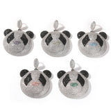Jewelry ins Silver Diamond Panda Pendant Cartoon Fashion Animal Spectrum
