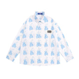 Men Long Sleeved T Shirt Printed Long Sleeve Shirt Boys BF Loose Casual Spring and Summer Shirt