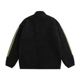 Men Coat Stand Collar Color Matching Lamb Wool Puffer Jacket