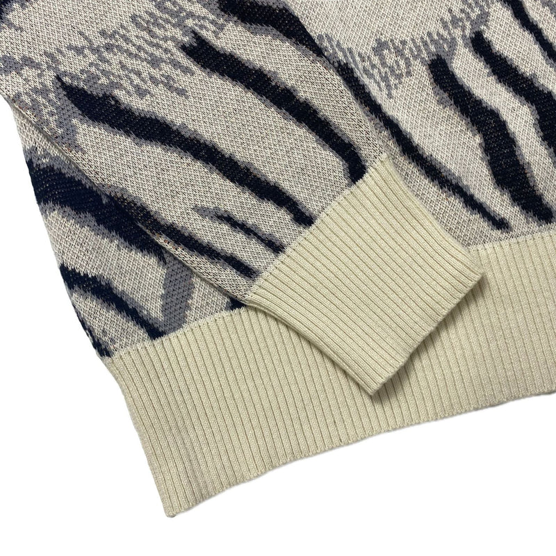 Kapital Sweater Vintage Jacquard Tiger Totem Knitted round Neck Japanese-Style Retro Knitted Pullover Sweater