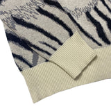 Kapital Sweater Vintage Jacquard Tiger Totem Knitted round Neck Japanese-Style Retro Knitted Pullover Sweater