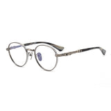 CHH Chrome Hearts Glasses cross engraved vintage round frame glasses pure titanium frame