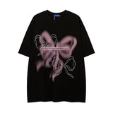 Men T-Shirt Vintage Floral Print Oversize