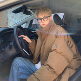 Men Cotton Coat Complex Loose Lapel Thickened