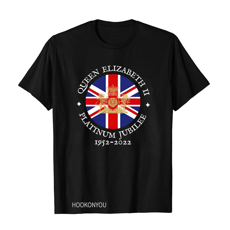Inspired by Queen's Platinum Jubilee 2022 Elizabeth 70 Years T-shirt Short Sleeve T-shirt