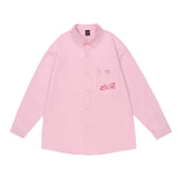 Men Long Sleeve T Shirt Men's Spring and Autumn Loose Lapels Shirt Loose Thin Coat