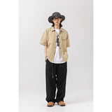 Unisex Shirt Vintage Loose Lapels