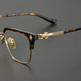 CHH Chrome Hearts Glasses Versatile Retro Pure Titanium Box Glasses