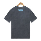 Who Decided War T Shirts Who Decided War Washing Water Old Alphabet Printed Short Sleeves