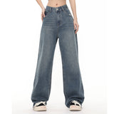 Men Jeans Pocket Decoration Loose Wear
