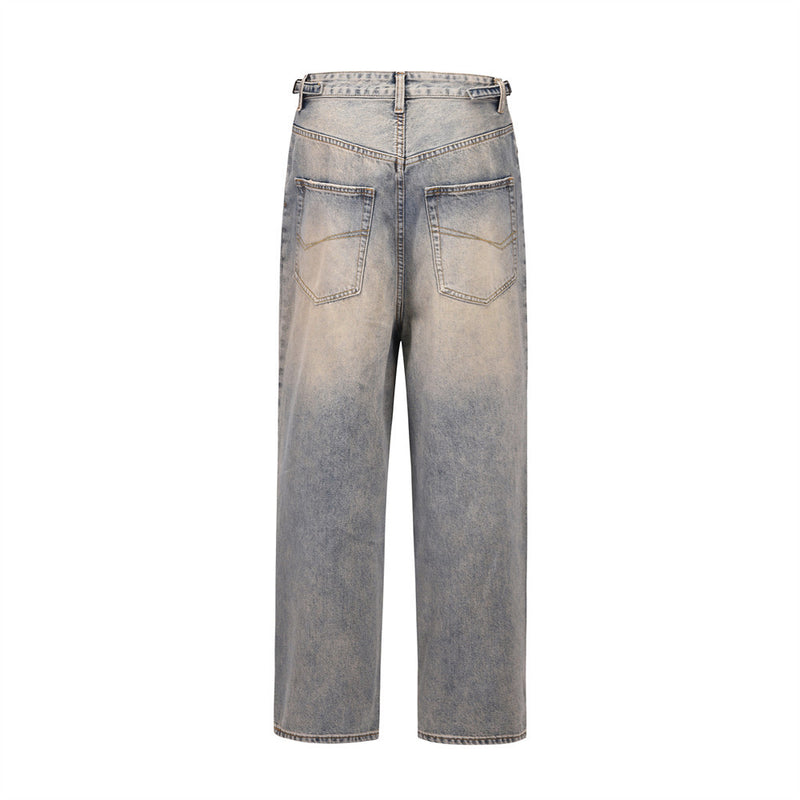 Men Jeans Ripped Distressed Loose