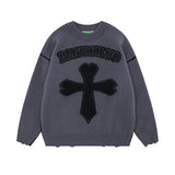 Women Sweater Cross Knitted Sweater Vibe Idle Style