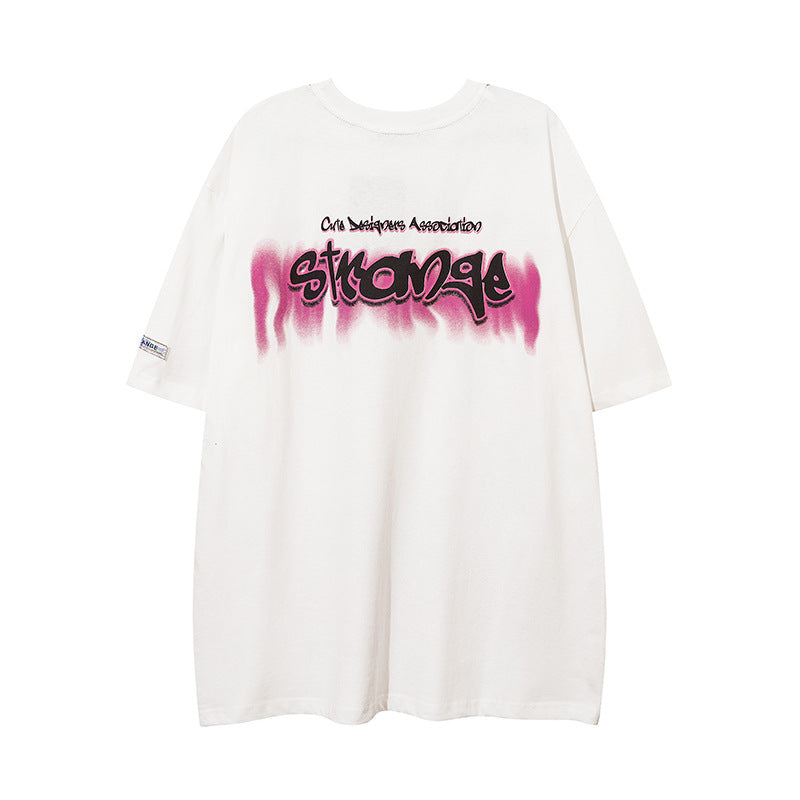 Men's T-Shirt Short-Sleeved T-shirt Men's and Women's Hip Hop