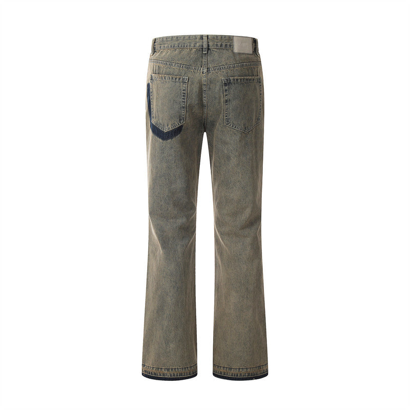 Men Jeans Ripped Leisure Raw Edges