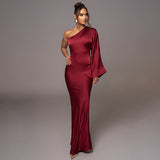 Women Dress Sexy Satin Temperament Dress