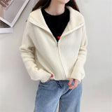 Women Knitted Cardigan Vintage Loose Sweater