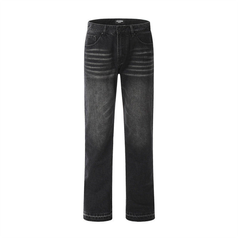 Men Jeans Frayed Loose Indentation