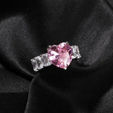 Rings ins Wind Heart Ring Gold Copper Zircon Spectrum St. Valentine's