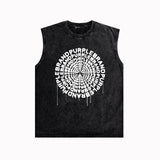 Purple Brand Distressed Tank T Shirts Distressed Sleeveless T-shirt Vest