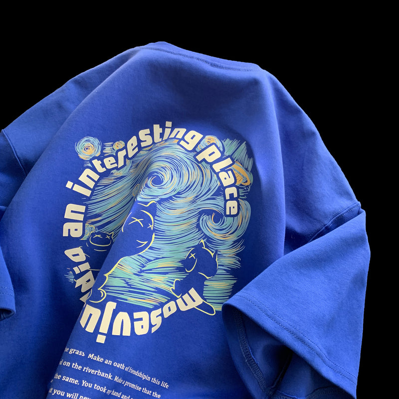 Men T Shirt Summer Loose Oversize All-Matching