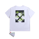 Ow T Shirts Graffiti Arrow Print Men and Women Short Sleeve