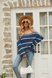 Women Pullover Sweater Fashion Striped Knitted Sweater