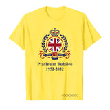 Inspired by Queen's Platinum Jubilee 2022 Elizabeth 70 Years T-shirt Printed round Neck Short Sleeve T-shirt