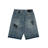 Chrome Heart Shorts Summer Denim Shorts